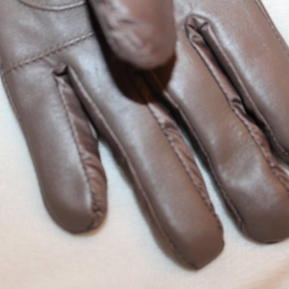 UGG NWT SHEARLING TRIMMED SMART GLOVES GRAY - Picture 3 of 4